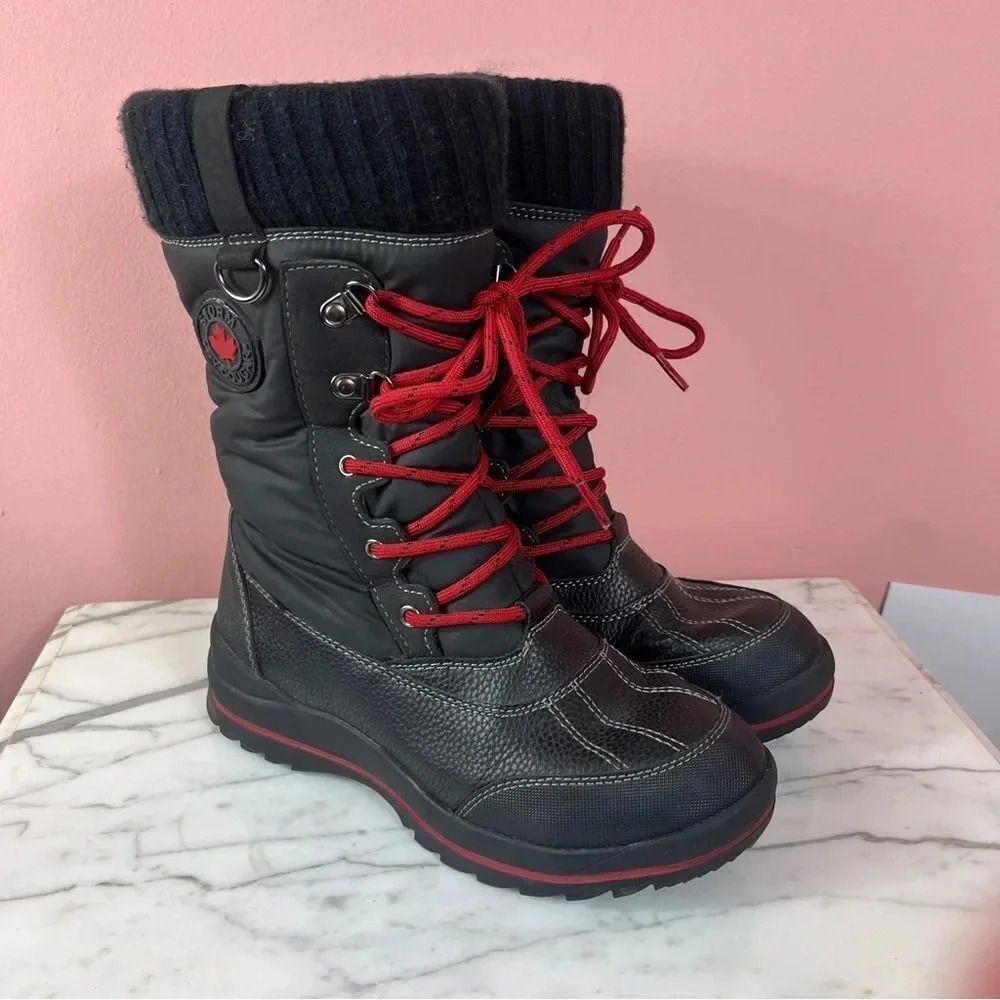 Storm by Cougar Women’s Waterproof Winter Boot Lace Up Mid Calf Warm Boot size 6